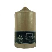 Lumanare cilindrica Φ8x15 cm argintiu inchis metalic